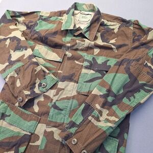 US Military Woodland Camo BDU Field Jacket Ripstop Small Long 8415-01-184-1325